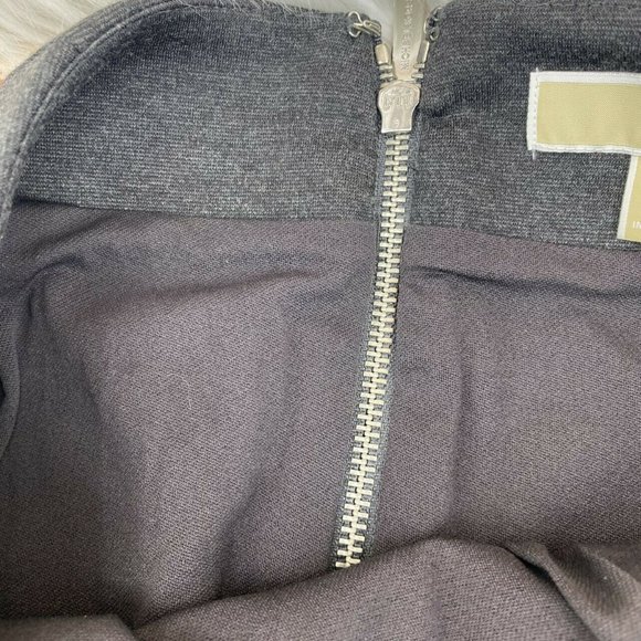 Michael Kors Zip Back Pencil Skirt Size 4 Charcoal - Picture 4 of 6